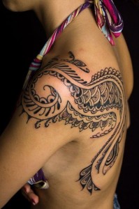 Tribal Shoulder Tattoos for Girls