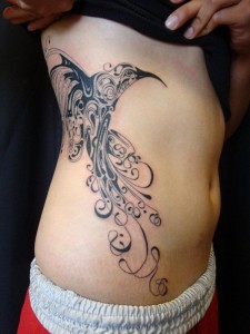 Tribal Side Tattoo for Women