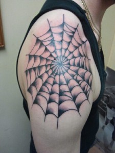Tribal Spider Web Tattoo
