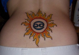 Tribal Sun Tattoo Color