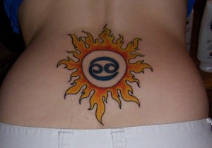 Tribal Sun Tattoo Color