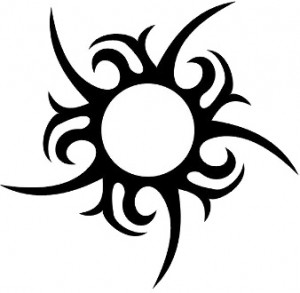 Tribal Sun Tattoo Designs