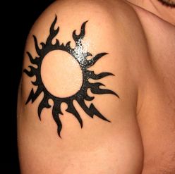 Tribal Sun Tattoo Sleeve