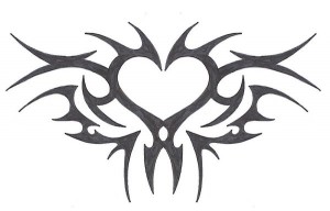 Tribal Tattoo Heart