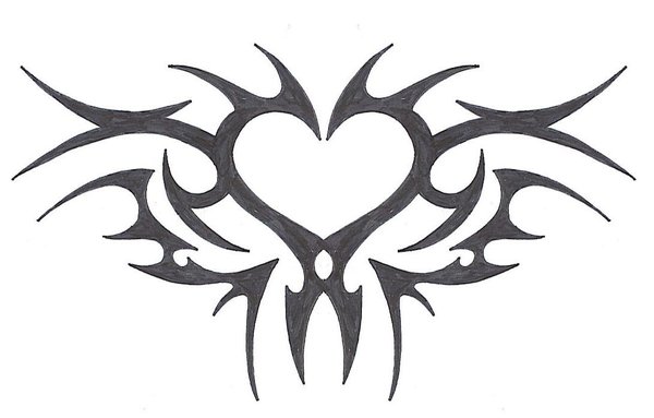 20 Beautiful Tribal Heart Tattoos Only Tribal