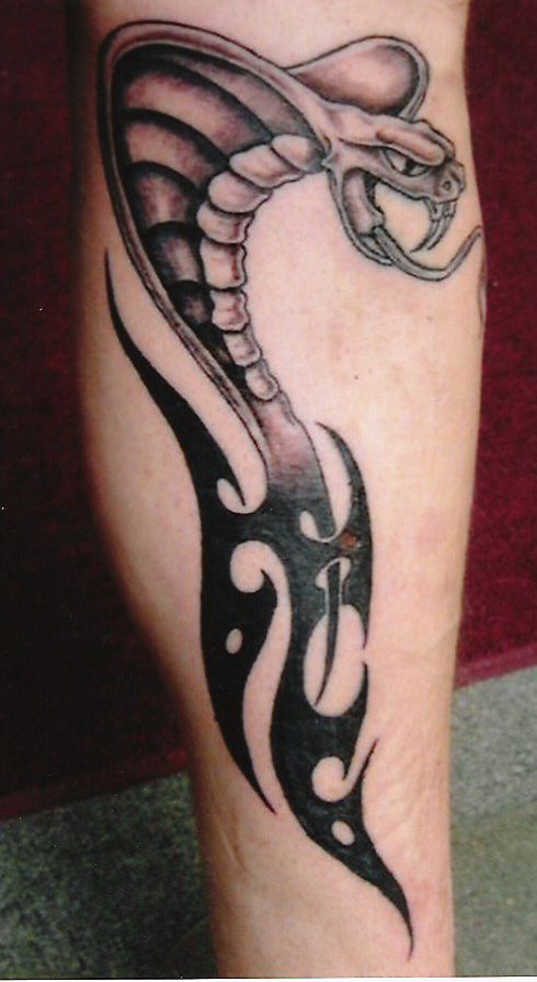 Snake with Tribal tattoo design  TattooVox Professional Tattoo Designs  Online