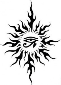 Tribal Tattoo Sun