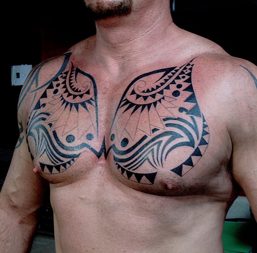 Temporary Tattoo For Guys Man - Extra Fake Black Tattoo Body Stickers Arm  Chest | eBay