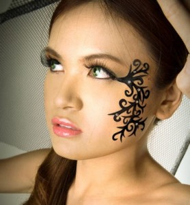 Tribal Tattoo on Face