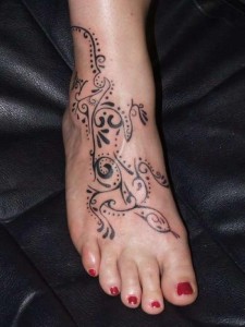Tribal Tattoos on Foot