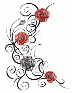 Tribal Tattoos with Roses