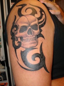 Tribal Tattoos with Skulls