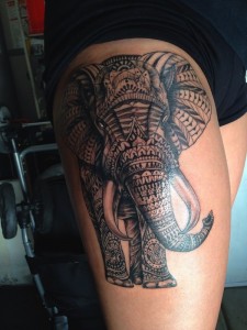 Tribal Thigh Tattoo