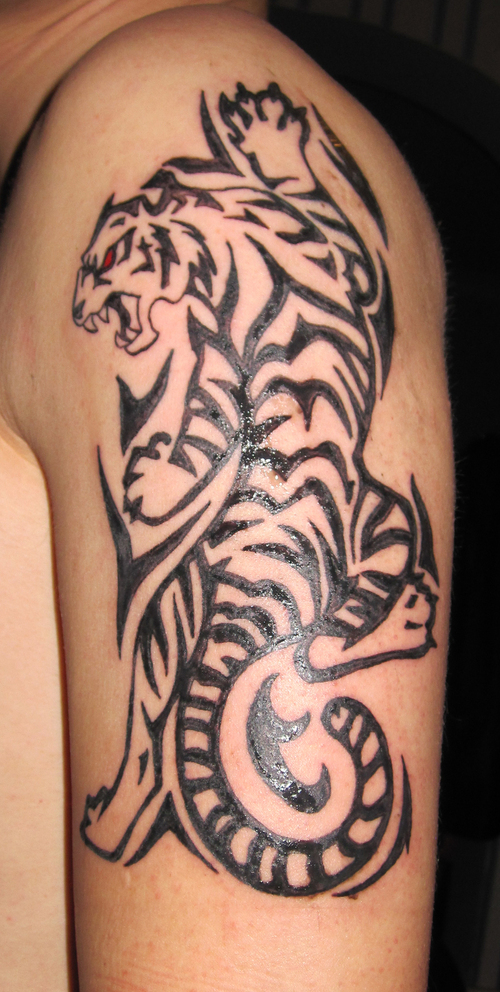 15 Awesome Tribal Tiger Tattoos | Only Tribal