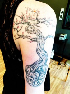 Tribal Tree Forearm Tattoo