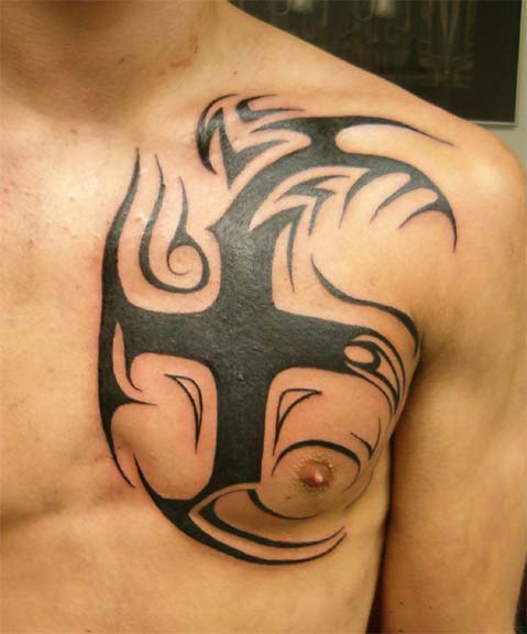 aztec chest tattoos designs