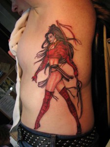 Tribal Warrior Woman Tattoo