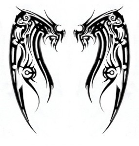 Tribal Wing Tattoo Designs