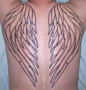 Tribal Wings Tattoo Back