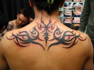 Upper Back Tribal Tattoos