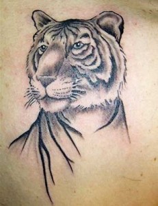 White Tiger Tribal Tattoo