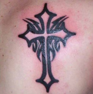 Cross Tribal Tattoo