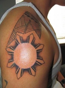 Filipino Sun Tribal Tattoo