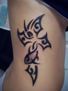 Tribal Cross Tattoos Designs for Women