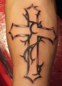 Tribal Cross Tattoos Forearm