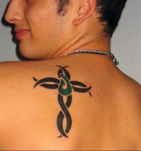 Tribal Cross Tattoos for Guys