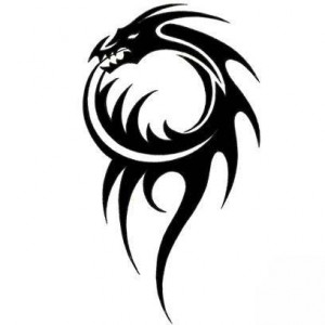 Tribal Dragon Tattoo Design