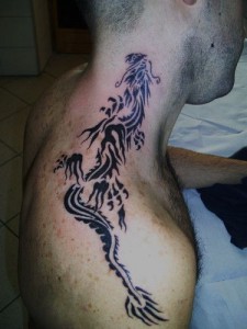 Tribal Dragon Tattoo Shoulder