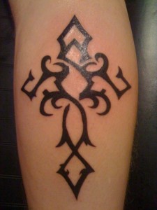 Tribal Tattoo Cross