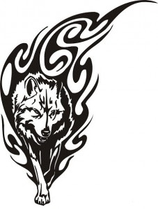 Tribal Tattoo Wolf